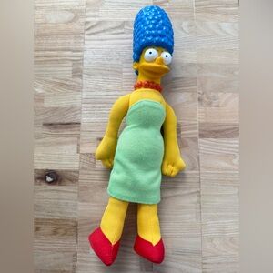 Vintage 90s 12” plush and plastic Marge Simpson toy The Simpsons